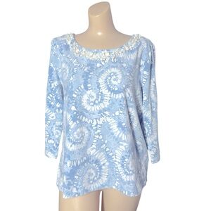 Ruby Rd Large Tunic with Faux Stones at collar